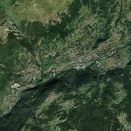 Vue aérienne des environs de Gite Pollen