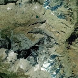 Vue aérienne des environs de Rifugio Mario Bezzi