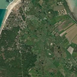 Vue aérienne des environs de Camping Municipal les Oyats