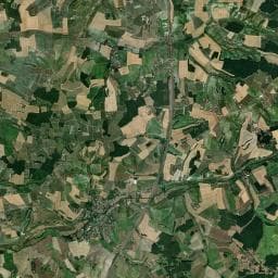 Vue aérienne des environs de Aire Camping-Car Demaine des Quillets