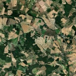 Vue aérienne des environs de Aire de camping-car du château de la Mercerie