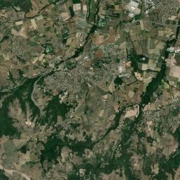 Vue aérienne des environs de Camping de Bébieux
