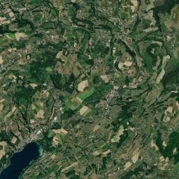 Vue aérienne des environs de Camping Bellevue