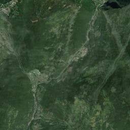 Vue aérienne des environs de Aire de camping-cars de Moûtiers