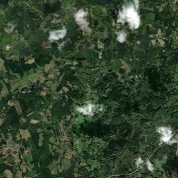 Vue aérienne des environs de Aire de bivouac de la Tine à Sarran