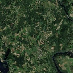 Vue aérienne des environs de Camping Chantegril