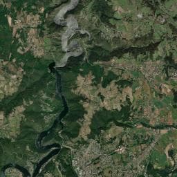 Vue aérienne des environs de Aire de camping-car à Aurec-sur-Loire