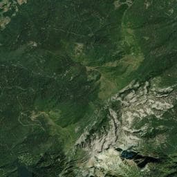 Vue aérienne des environs de Refuge d'Arbarétan