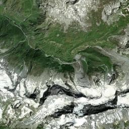 Vue aérienne des environs de Cabane de la Glière