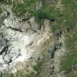 Vue aérienne des environs de Refuge du Col du Palet