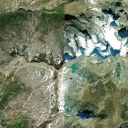 Vue aérienne des environs de Parking nuit — Val-d'Isère