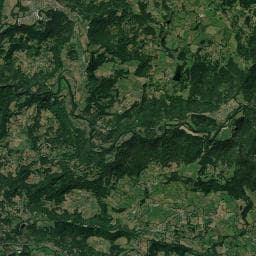 Vue aérienne des environs de Camping de l'Étang