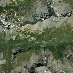 Vue aérienne des environs de Refuge/Abri — Val-Cenis