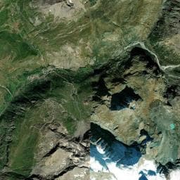 Vue aérienne des environs de Chalet de Bonneval sur Arc