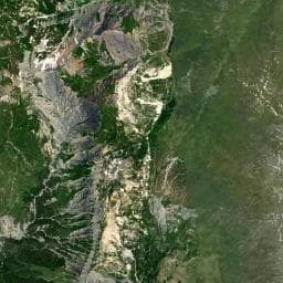 Vue aérienne des environs de Cabane des Mûres Rouges