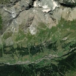 Vue aérienne des environs de Camping de Lanslevillard