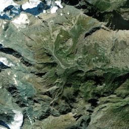Vue aérienne des environs de Refuge Bartolomeo Gastaldi