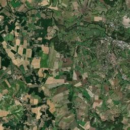 Vue aérienne des environs de Camping de la Dronne