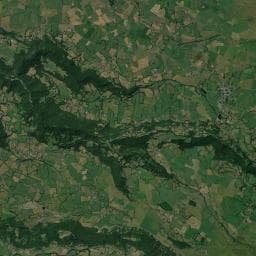 Vue aérienne des environs de Camping Le Pioulat