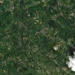Vue aérienne des environs de Aire de camping-car à Sainte-Fortunade