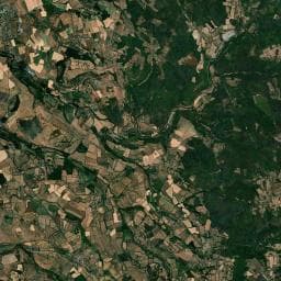 Vue aérienne des environs de Gîte d'étape communal