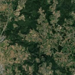 Vue aérienne des environs de Camping de la Rouveure