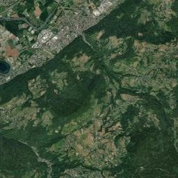 Vue aérienne des environs de Camping du Buisson