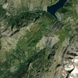 Vue aérienne des environs de Deuxième bergerie de l'âne