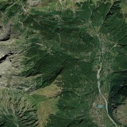 Vue aérienne des environs de Bivouac Piero Vacca