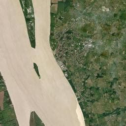 Vue aérienne des environs de Aire de services et de stationnement de Blaye