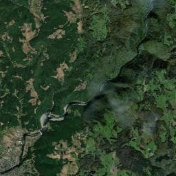 Vue aérienne des environs de Air de camping-car privé Argentat