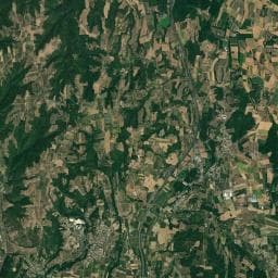 Vue aérienne des environs de Camping Chante-Merle