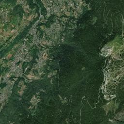 Vue aérienne des environs de Les Chalets de Cimes
