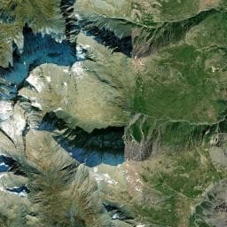 Vue aérienne des environs de Cabane à sel