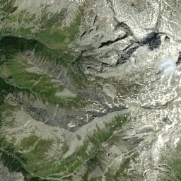 Vue aérienne des environs de Bivouac du col Sommeiller
