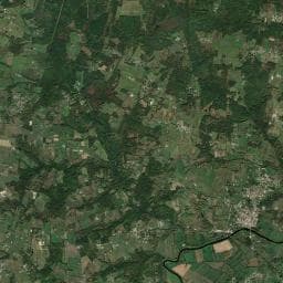 Vue aérienne des environs de Le Chêne du lac