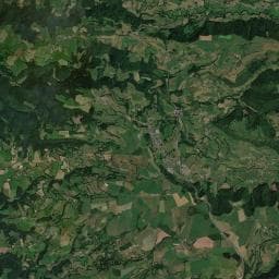 Vue aérienne des environs de Accuil Camping-Cars Saint-Cernin