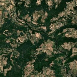 Vue aérienne des environs de Les Escargot Bleus