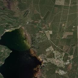 Vue aérienne des environs de Lodging le lac