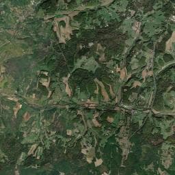 Vue aérienne des environs de Camping Le Pontillou