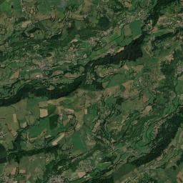 Vue aérienne des environs de Aire de camping-car à Lascelle