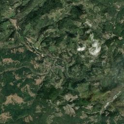 Vue aérienne des environs de Camping la douce Ardèche