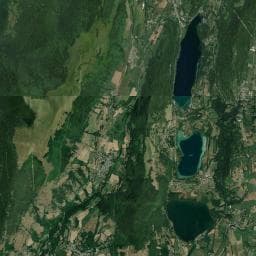 Vue aérienne des environs de Camping Ser Sirant