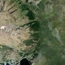 Vue aérienne des environs de Camping des Deux Glaciers