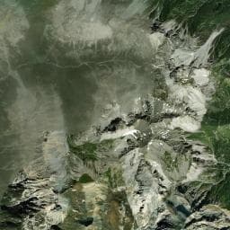 Vue aérienne des environs de Camping à Montgenèvre