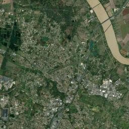 Vue aérienne des environs de Aire de camping-car à Bassens