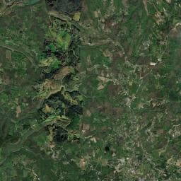 Vue aérienne des environs de Camping la Veyssière