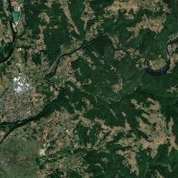 Vue aérienne des environs de Camping du Lac