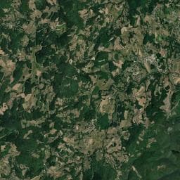 Vue aérienne des environs de Camping GCU d'Alboussière