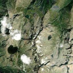 Vue aérienne des environs de Refuge de la Muzelle